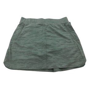 Orvis Women's Medium Skort Travel Built in Mesh Shorts Green Camo Stretch